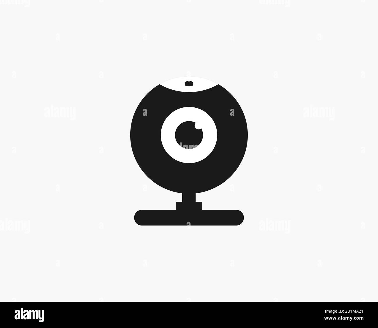Icona fotocamera, webcam. Illustrazione vettoriale, design piatto. Illustrazione Vettoriale