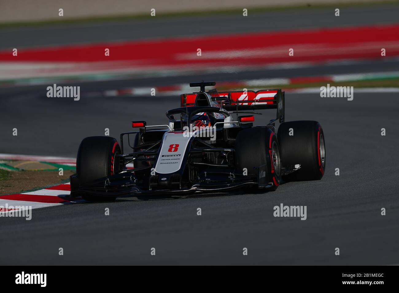 Barcellona, Spagna. 26th Feb, 2020. No.08 Romain Grosjean, Haas F1 Team. Formula 1 World Championship 2020, Winter testing Days 2 2020 Barcelona, 26-28 febbraio 2020. Credit: Agenzia Indipendente Foto/Alamy Live News Foto Stock