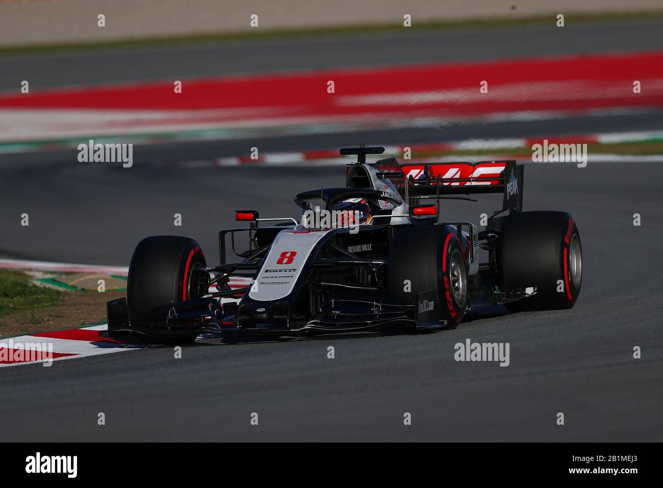 Barcellona, Spagna. 26th Feb, 2020. No.08 Romain Grosjean, Haas F1 Team. Formula 1 World Championship 2020, Winter testing Days 2 2020 Barcelona, 26-28 febbraio 2020. Credit: Agenzia Indipendente Foto/Alamy Live News Foto Stock