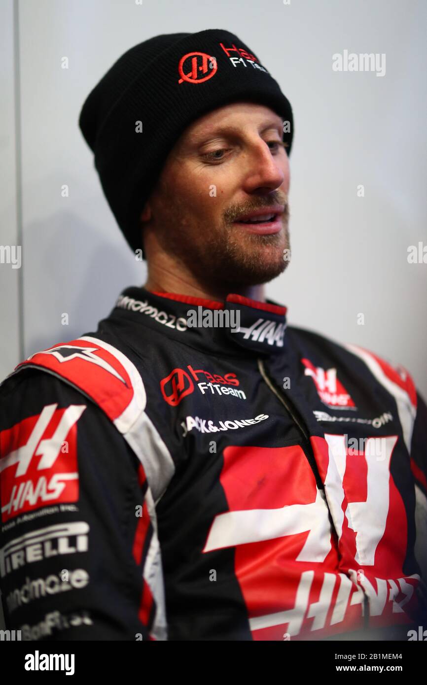 Barcellona, Spagna. 26th Feb, 2020. No.08 Romain Grosjean, Haas F1 Team. Formula 1 World Championship 2020, Winter testing Days 2 2020 Barcelona, 26-28 febbraio 2020. Credit: Agenzia Indipendente Foto/Alamy Live News Foto Stock