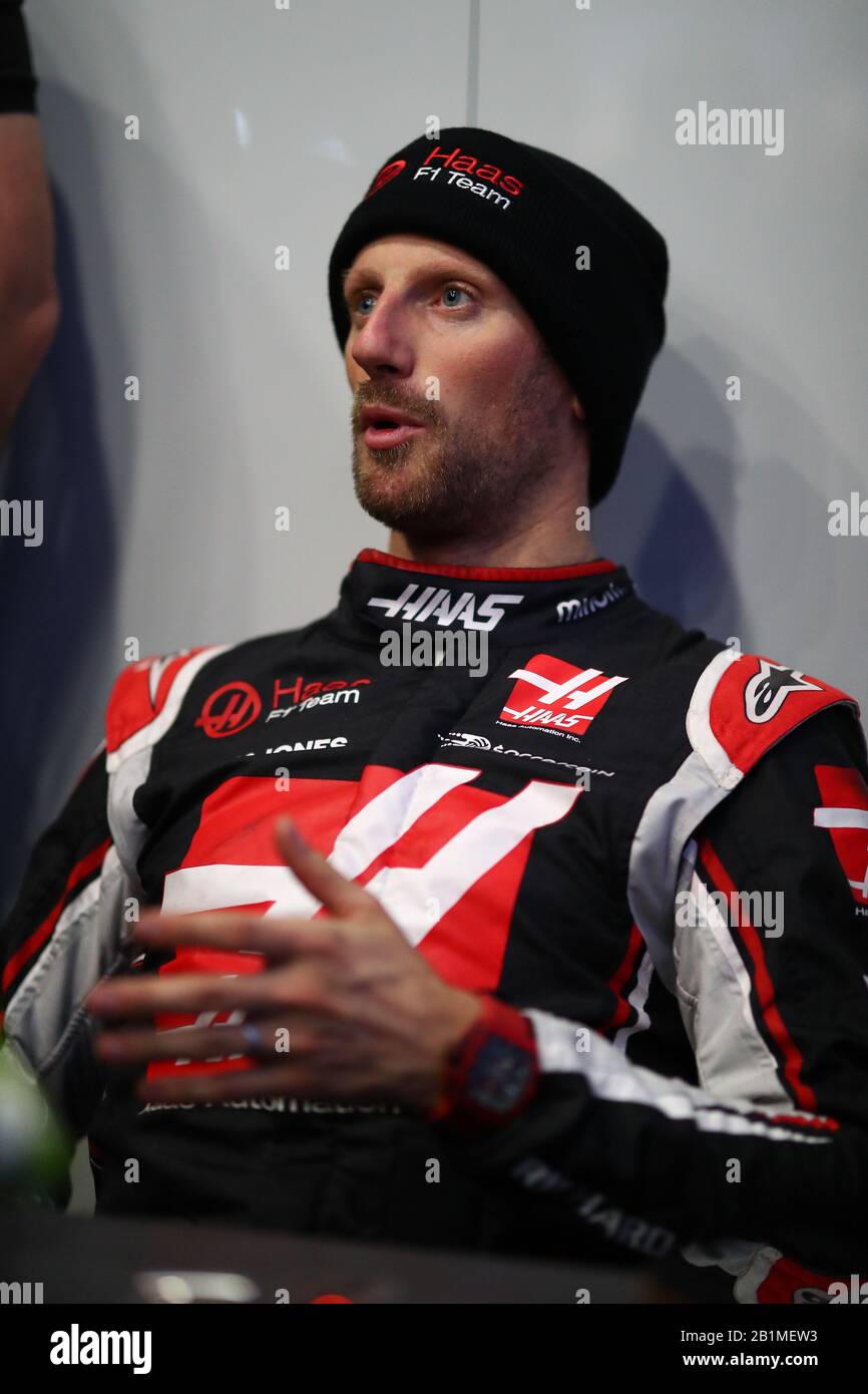 Barcellona, Spagna. 26th Feb, 2020. No.08 Romain Grosjean, Haas F1 Team. Formula 1 World Championship 2020, Winter testing Days 2 2020 Barcelona, 26-28 febbraio 2020. Credit: Agenzia Indipendente Foto/Alamy Live News Foto Stock