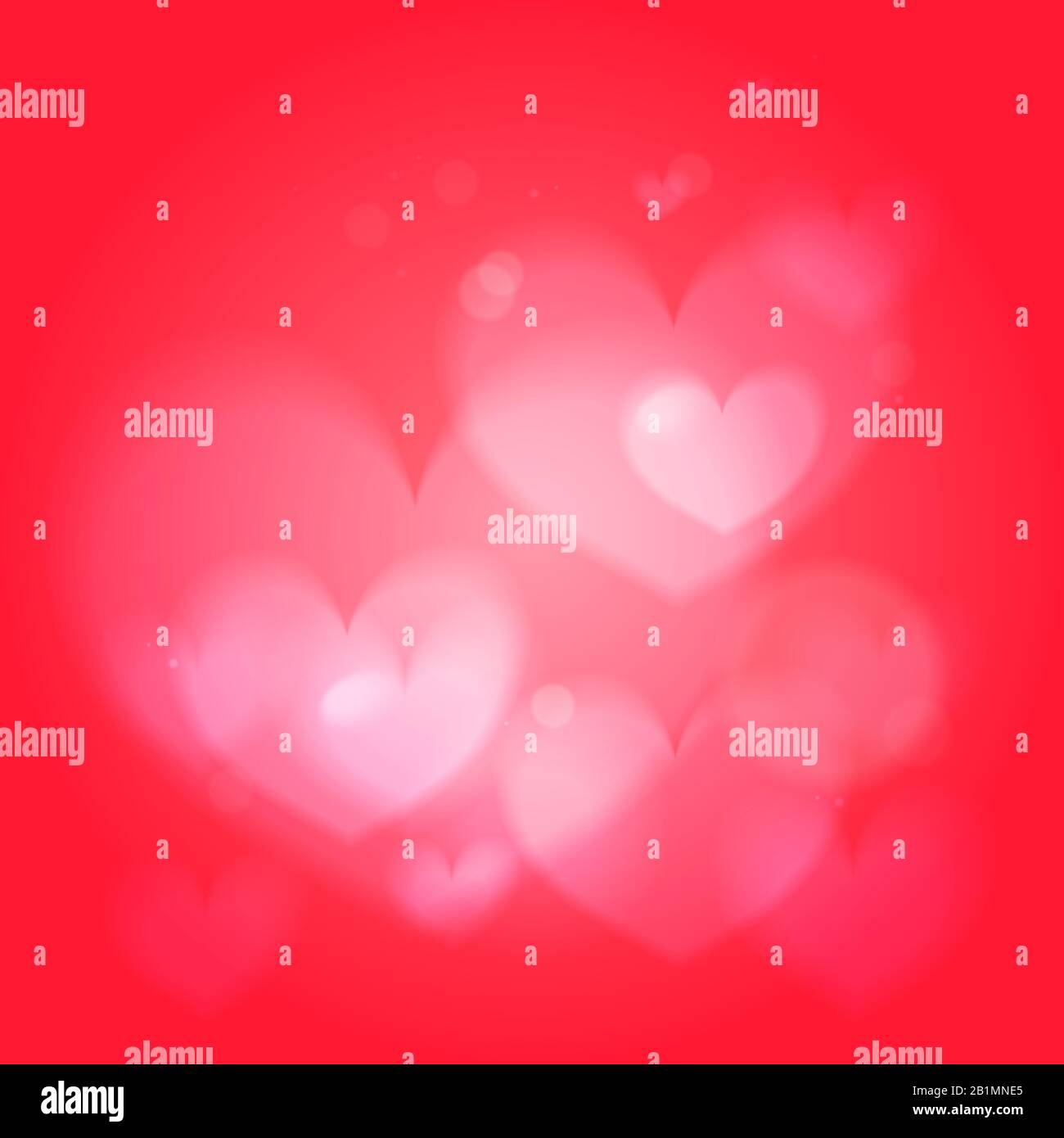 Romantico sfondo sfocato delicato con cuori, vettore EPS10 Illustrazione Vettoriale