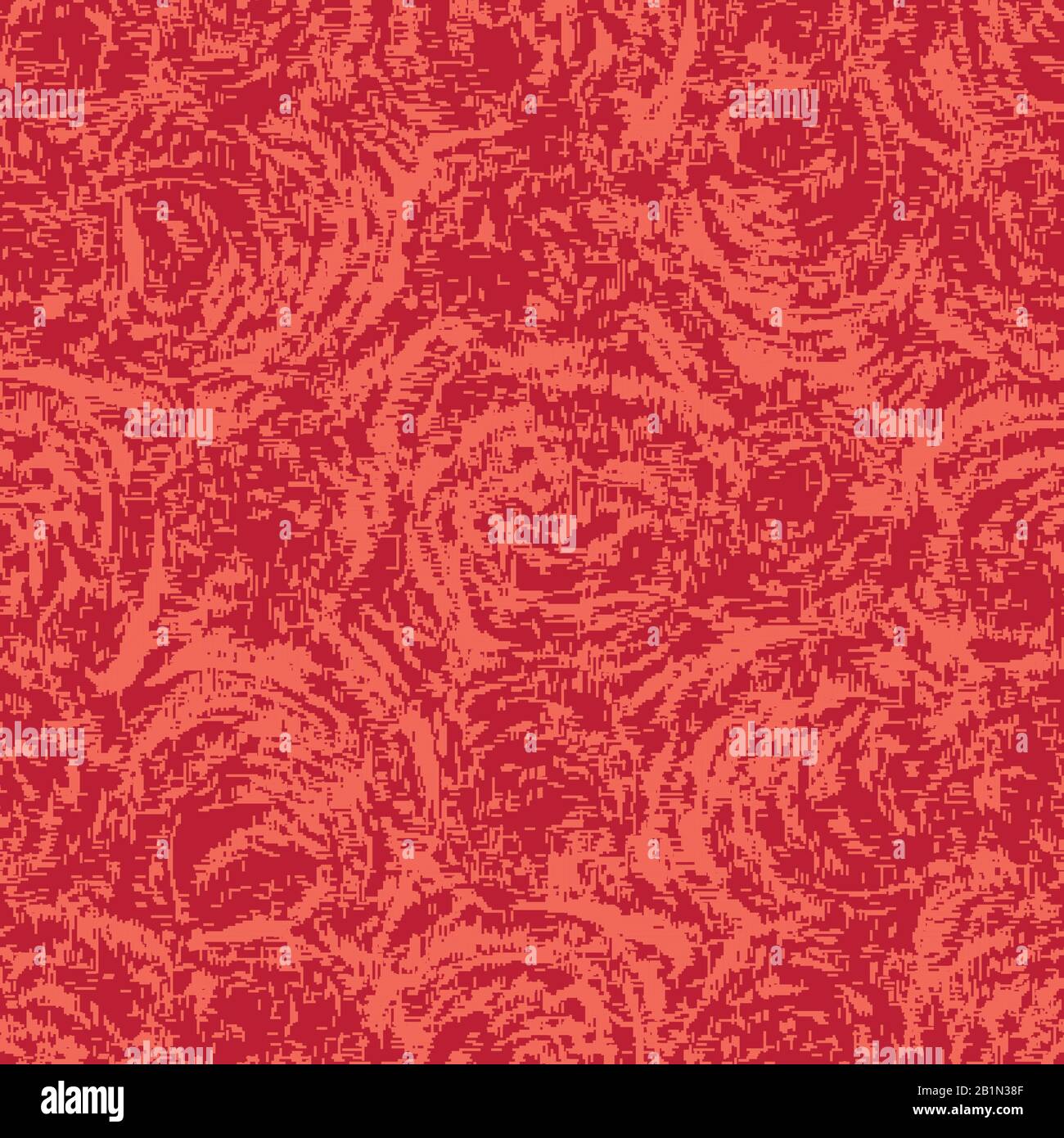 Motivo loral rosa pittorico sfondo vettoriale acquerello. Motivo ripetizione senza cuciture ikat Flower. Delicato fiore boho dipinto a mano per tessuti dappertutto Illustrazione Vettoriale