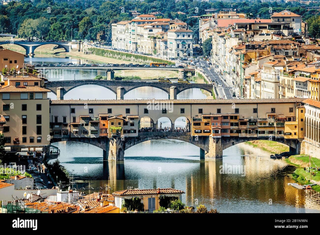 Ponte Vecchio A Firenze, Italia, Toscana, Firenze Foto Stock