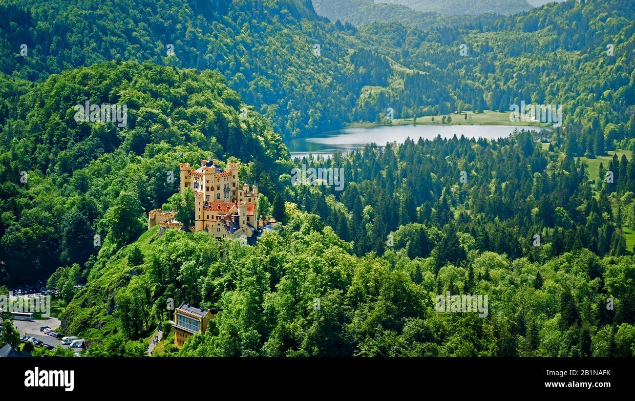 Castello Hohenschwangau, Germania, Baviera Foto Stock