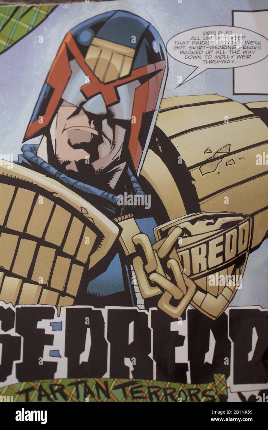 Giudice Dredd comic personaggio Foto Stock