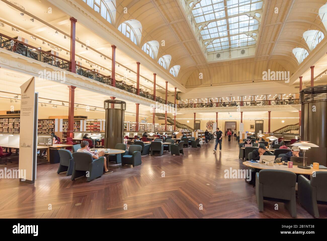 La Sala Lettura Redmond Barry Nella Biblioteca Statale Di Victoria, Melbourne, Australia Foto Stock