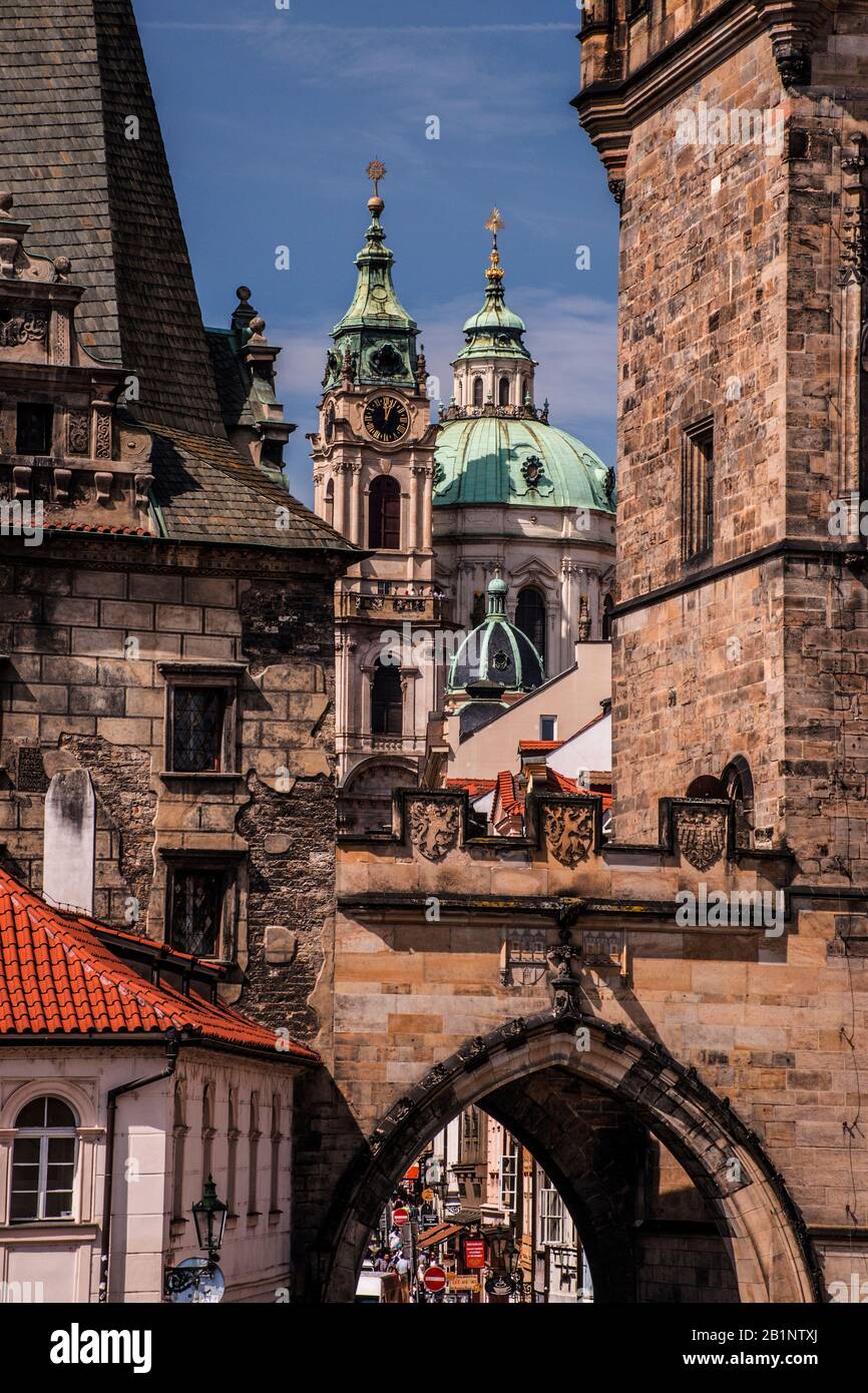 Old Town Bridge Tower Prague, Repubblica Ceca Foto Stock