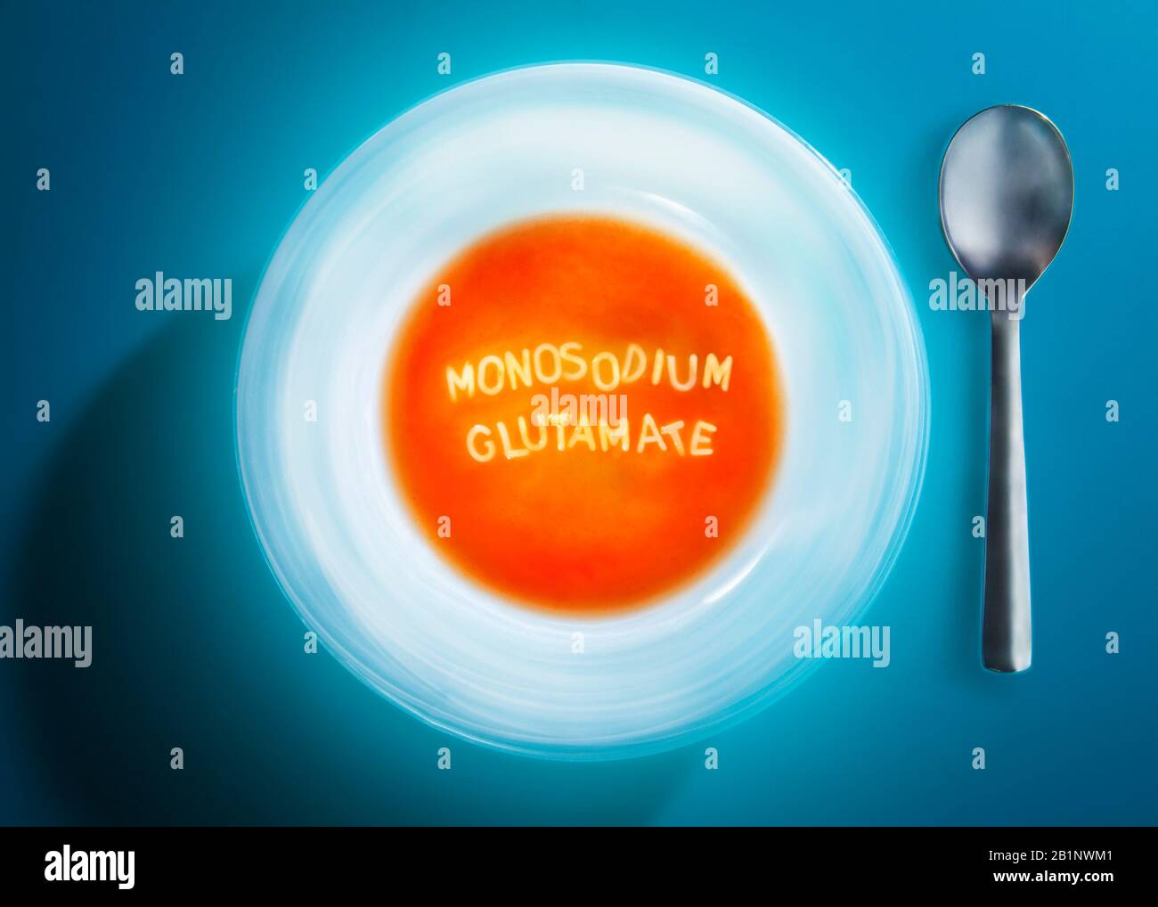 Alfabeto Soup Monosodico Glutamamatmsg Foto Stock