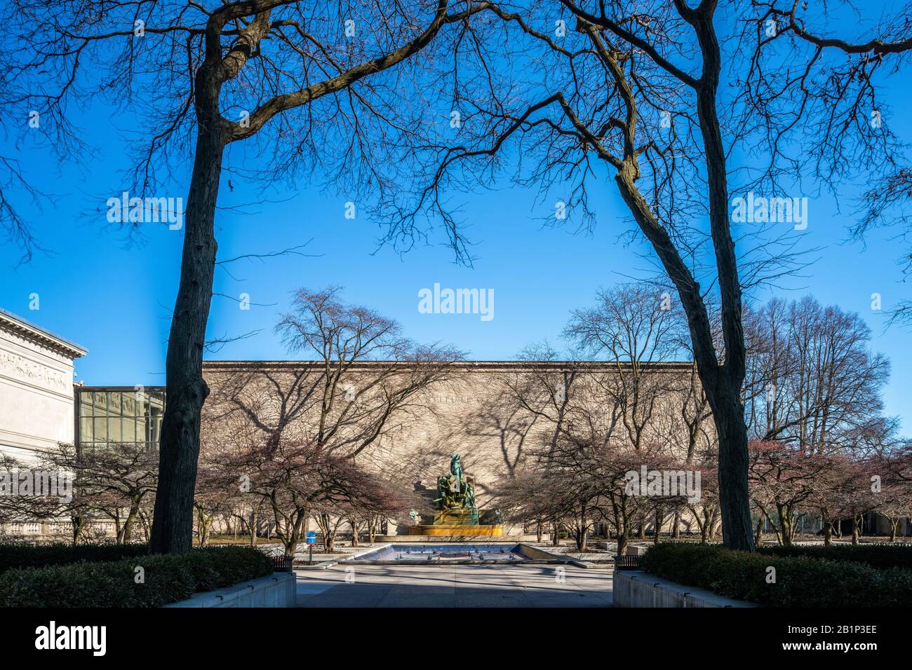 Art Institute of Chicago South Garden progettato da Dan Kiley Foto Stock