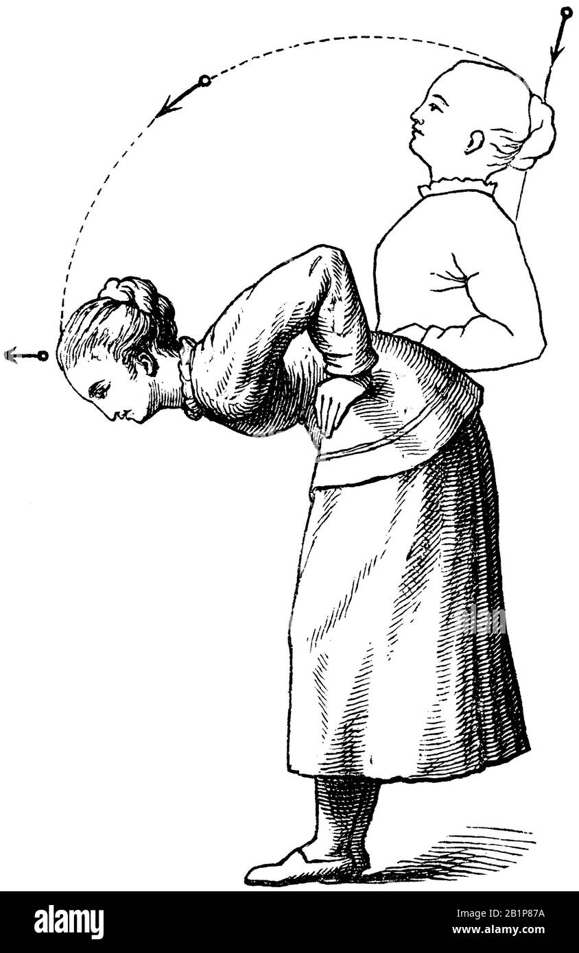 Esercizi: Siedi, , anonym (libro di salute, 1887) Foto Stock