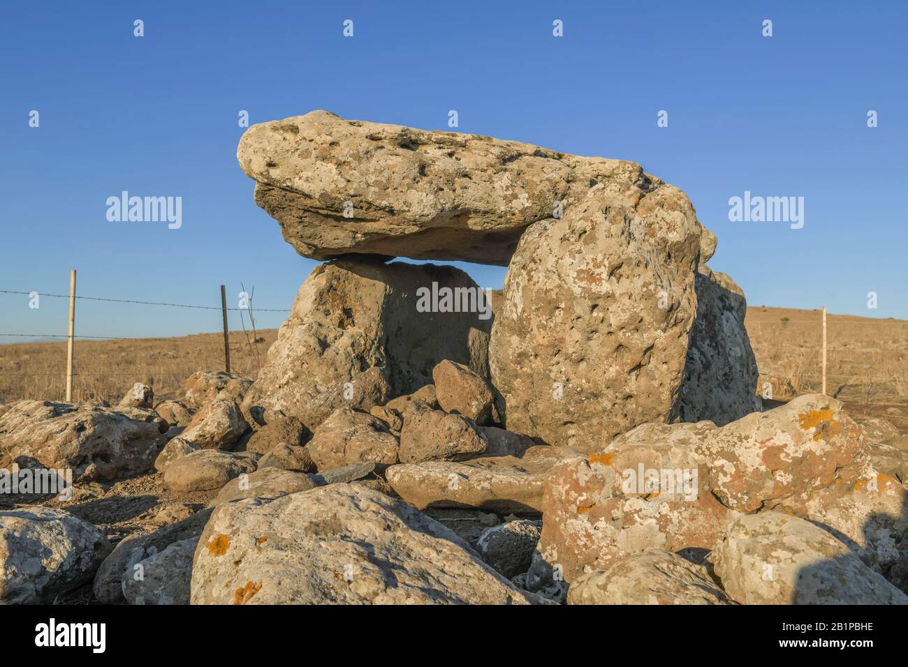 Steinzeitgrab Bei Gamla, Golan, Israele Foto Stock