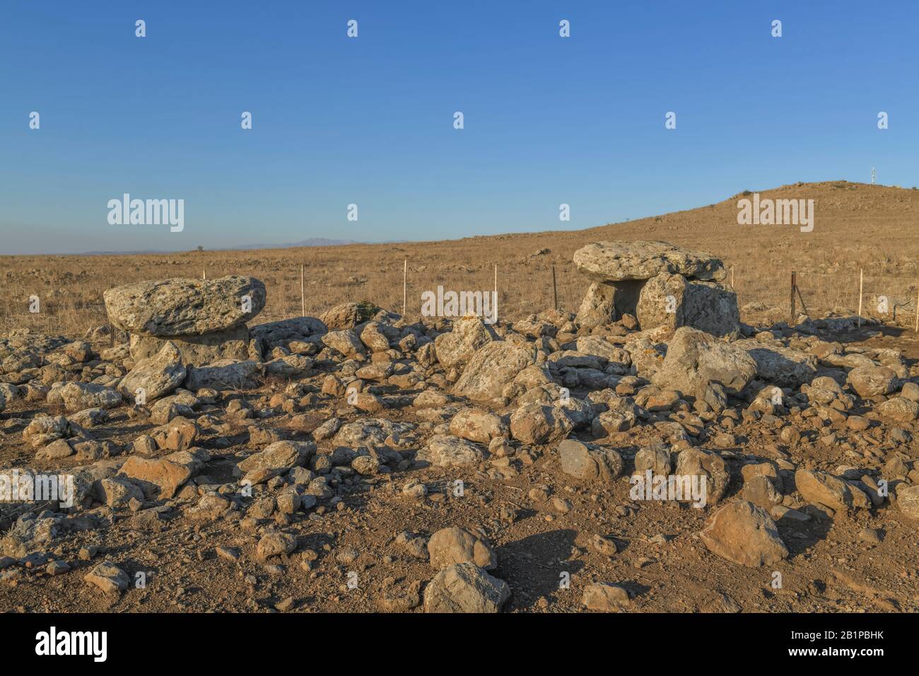 Steinzeitgrab Bei Gamla, Golan, Israele Foto Stock