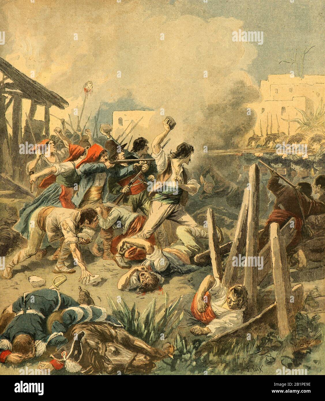 LIX Frederic ( 1830 - 1897 ) - Rivolte in Sicilia nel 1894 - Collezione privata Foto Stock