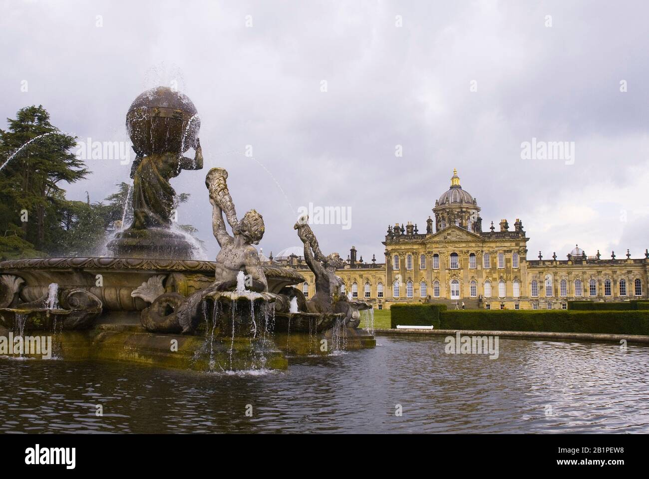 Castle Howard, l'ispirazione per il film Brideshead Revisited, York, Regno Unito Foto Stock