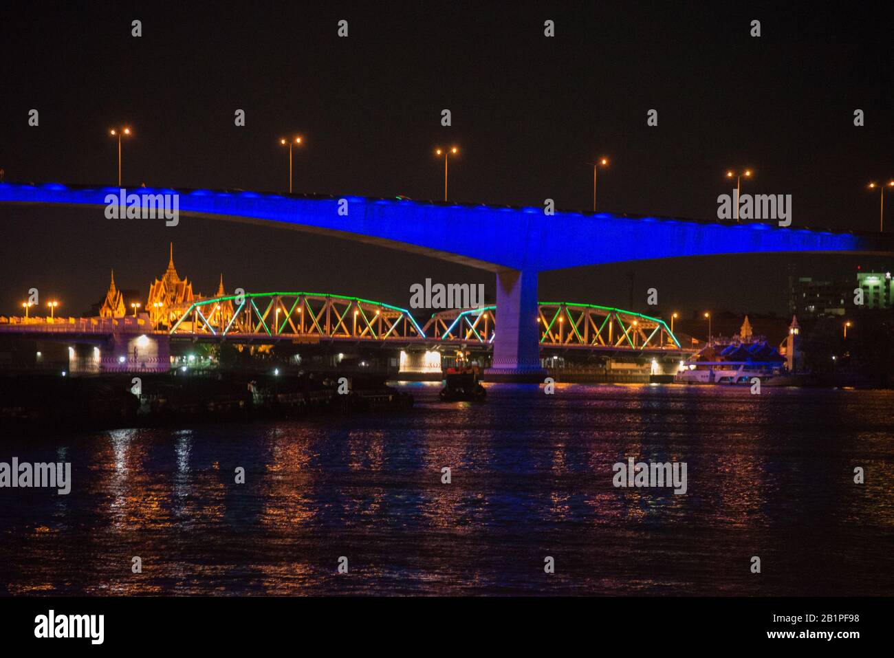 Asia, Thailandia, Bangkok, crociera notturna Foto Stock