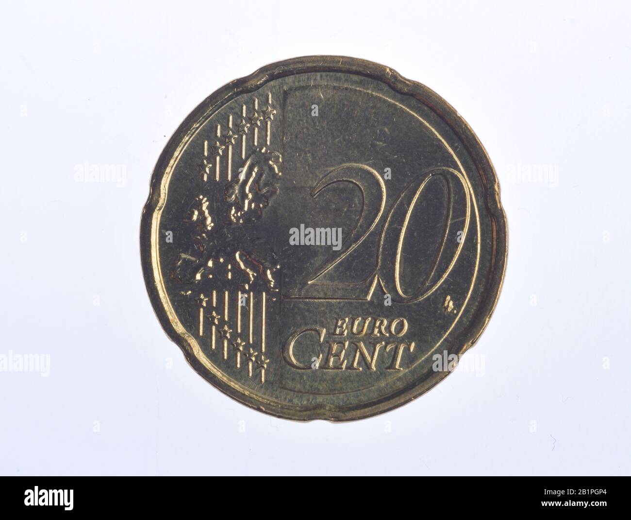 Geldmünze, 20 Cent Foto Stock