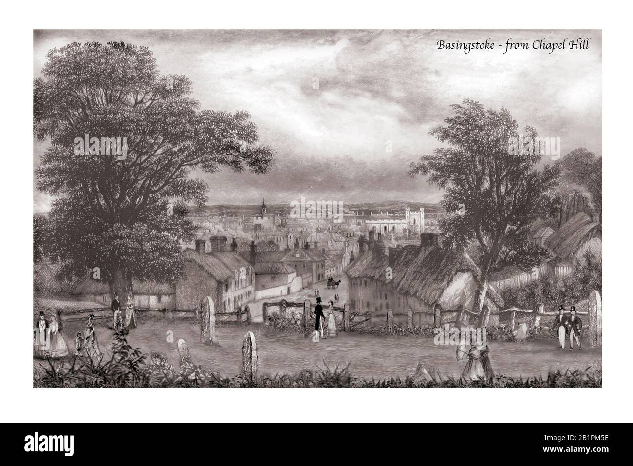 Basingstoke di Chapel Hill Original Design basato su un'incisione del 19th secolo Foto Stock