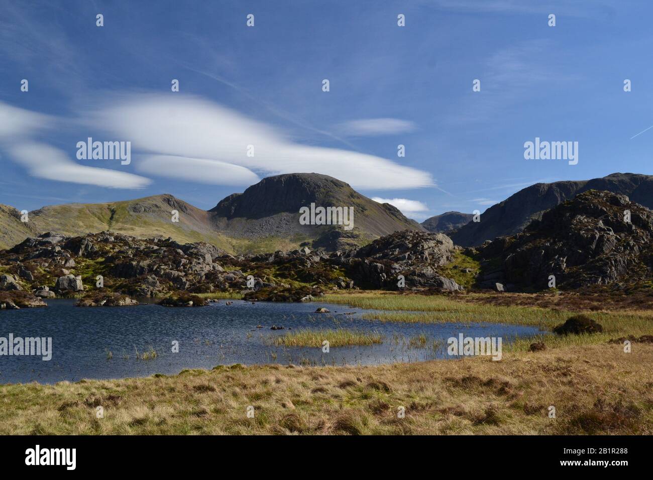 Grande Timpano Da Blackbeck Tarn, Haystacks, Lake District Cumbria Foto Stock