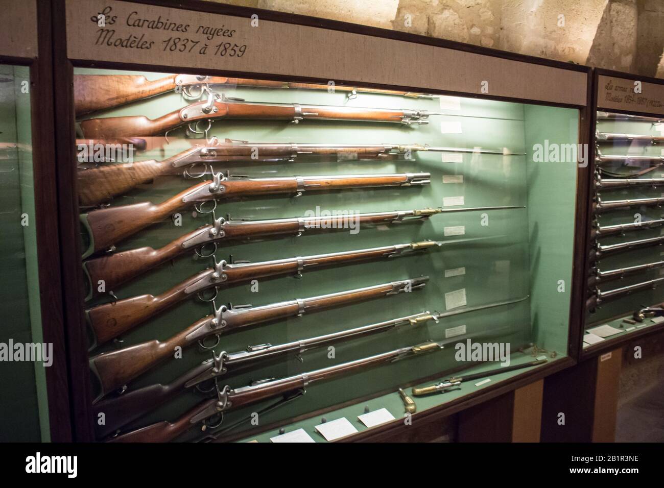 Musée de l'Emperi,Salon-de-Provence : esposizione di fucili Foto Stock