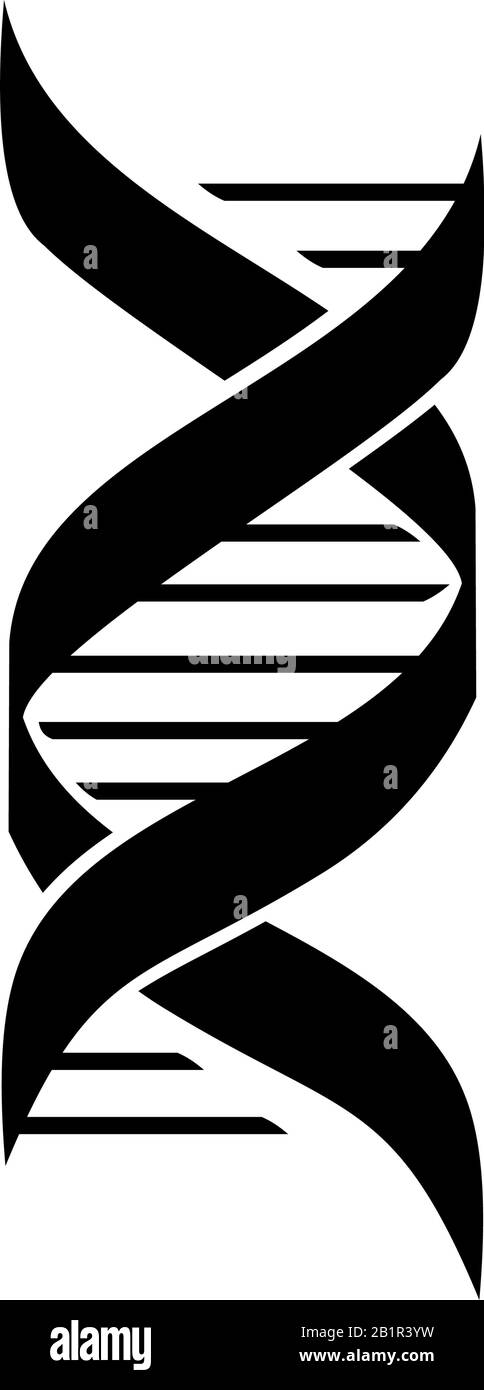 Immagine vettoriale dell'Icona DNA Helix per la progettazione grafica e web. Illustrazione Vettoriale