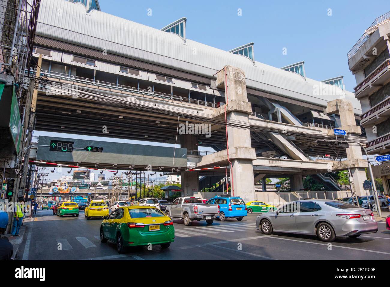 Ratchaprarop, Stazione Airport Rail Link, Bangkok, Tailandia Foto Stock