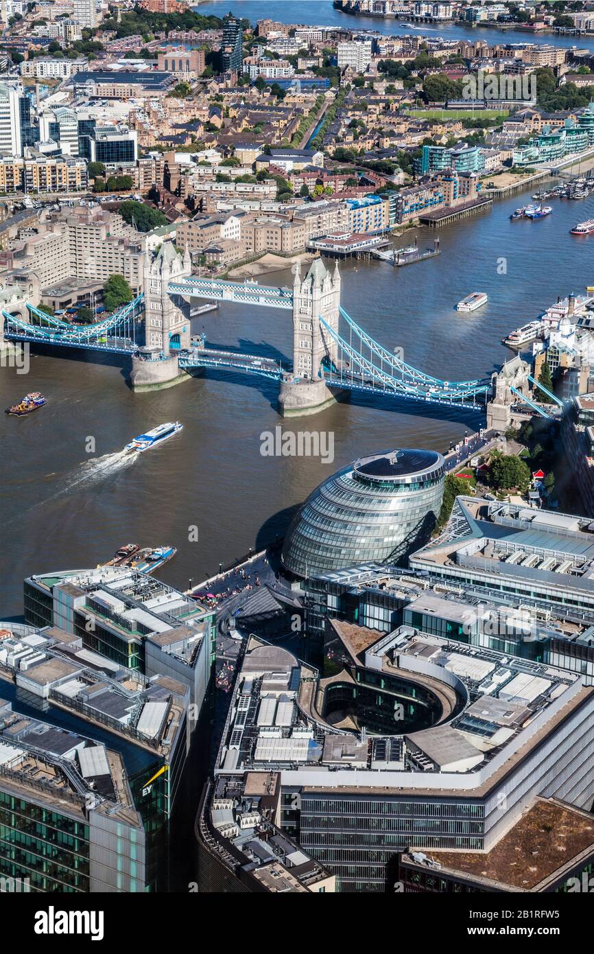 La vista dallo Shard su Londra. Foto Stock