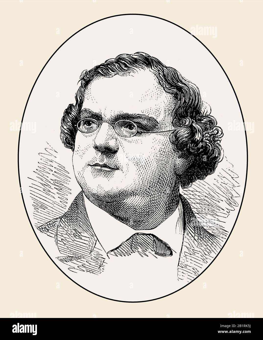 Charles Monselet, 1825-1888, giornalista francese, critico gastronomico Foto Stock