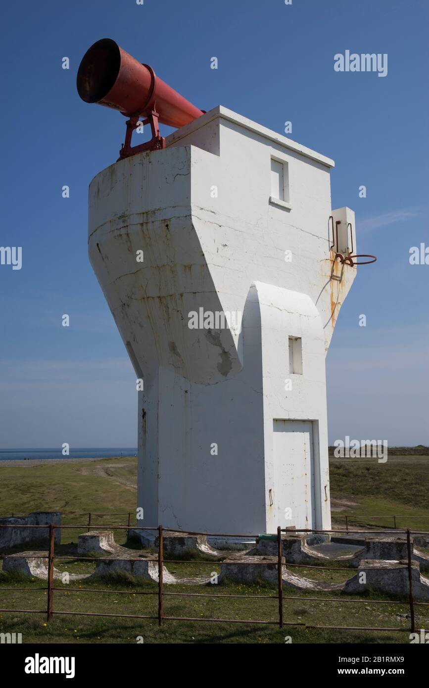 Faro o faro sul porto sull'isola di Man, Mare d'Irlanda, Regno Unito Foto Stock