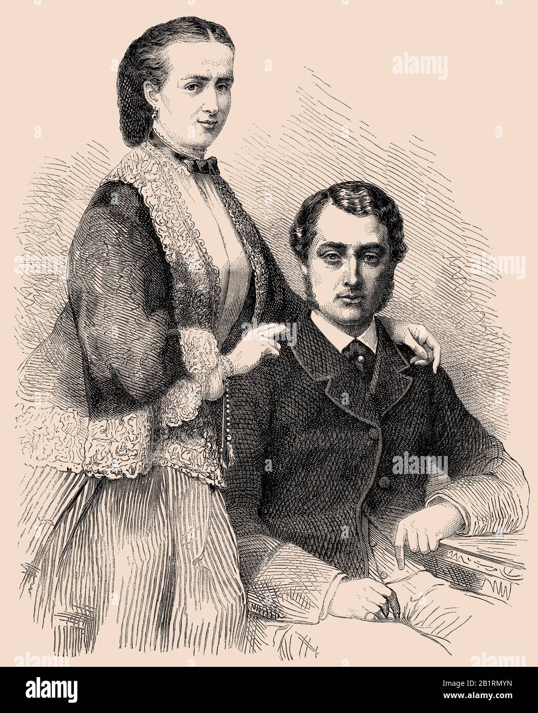 Principe Albert Edward (in seguito Re Edoardo VII) e Alexandra di Danimarca, Londra, 1863 Foto Stock