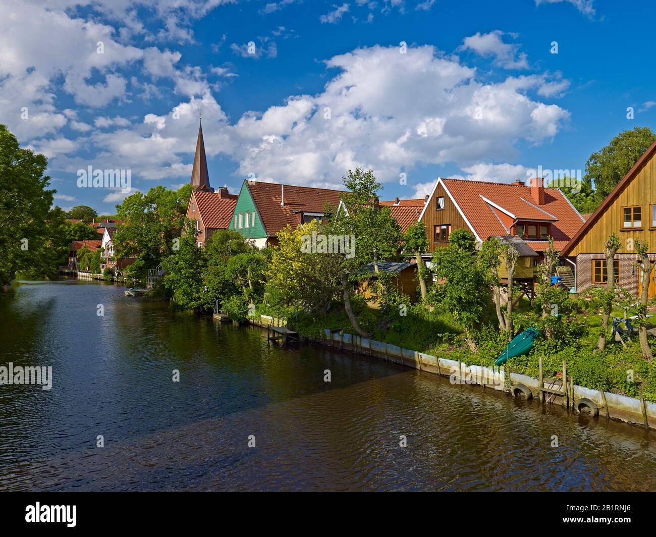 San Severikirche nella località di Otterndorf, nello stato di Hadeln, Bassa Sassonia, Germania, Foto Stock