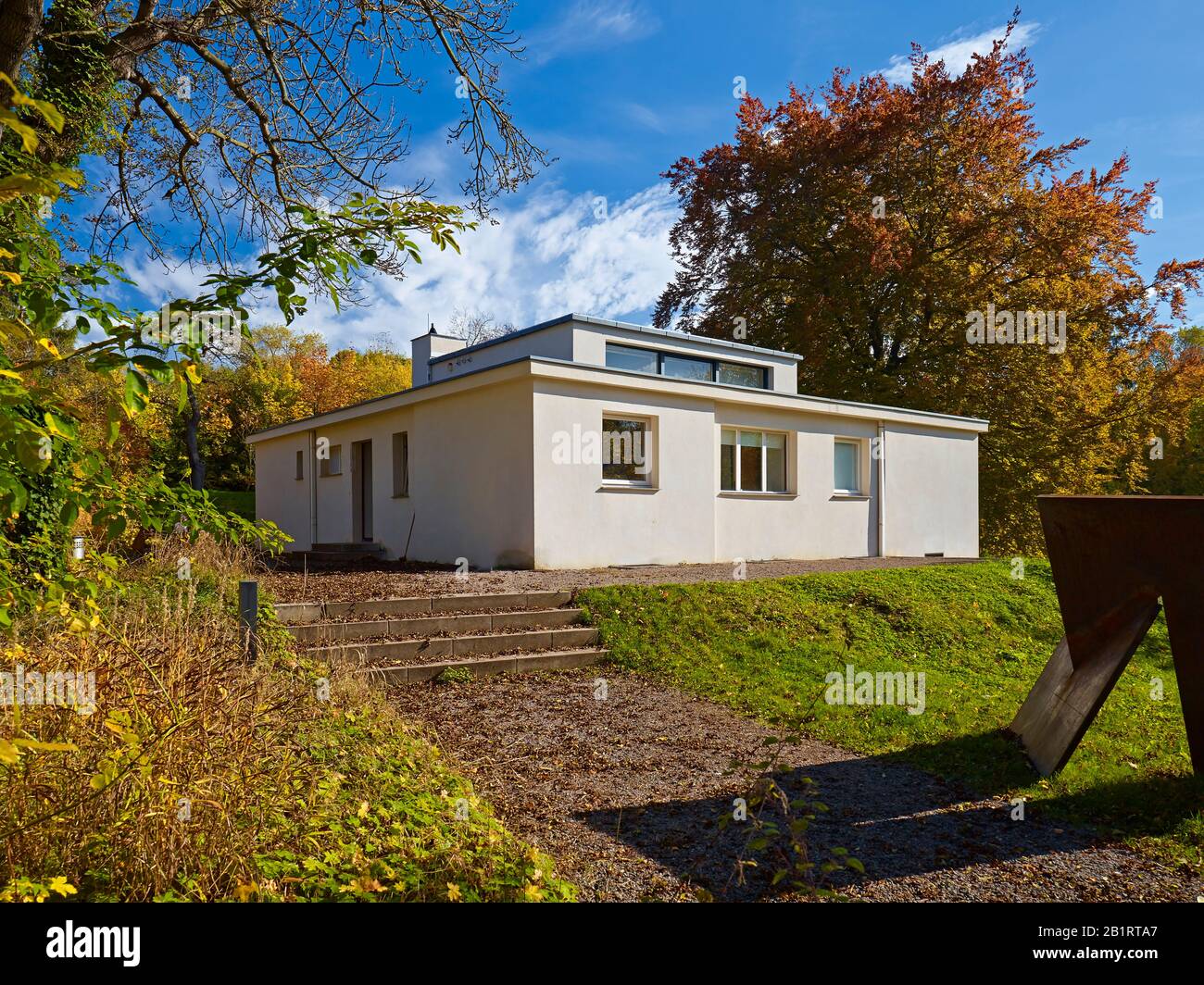 Haus am Horn, casa modello dello Stato Bauhaus, 1920-22 di Georg Muche, Weimar, Turingia, Germania Foto Stock