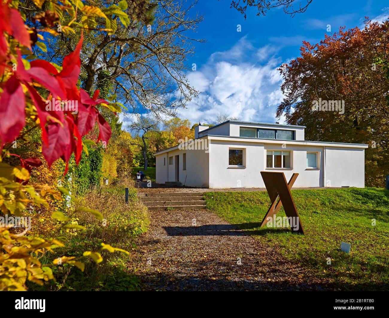 Haus am Horn, casa modello dello Stato Bauhaus, 1920-22 di Georg Muche, Weimar, Turingia, Germania Foto Stock