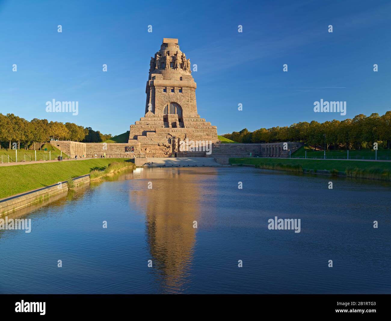Völkerschlachtdenkmal di Leipzig, in Sassonia, Germania Foto Stock