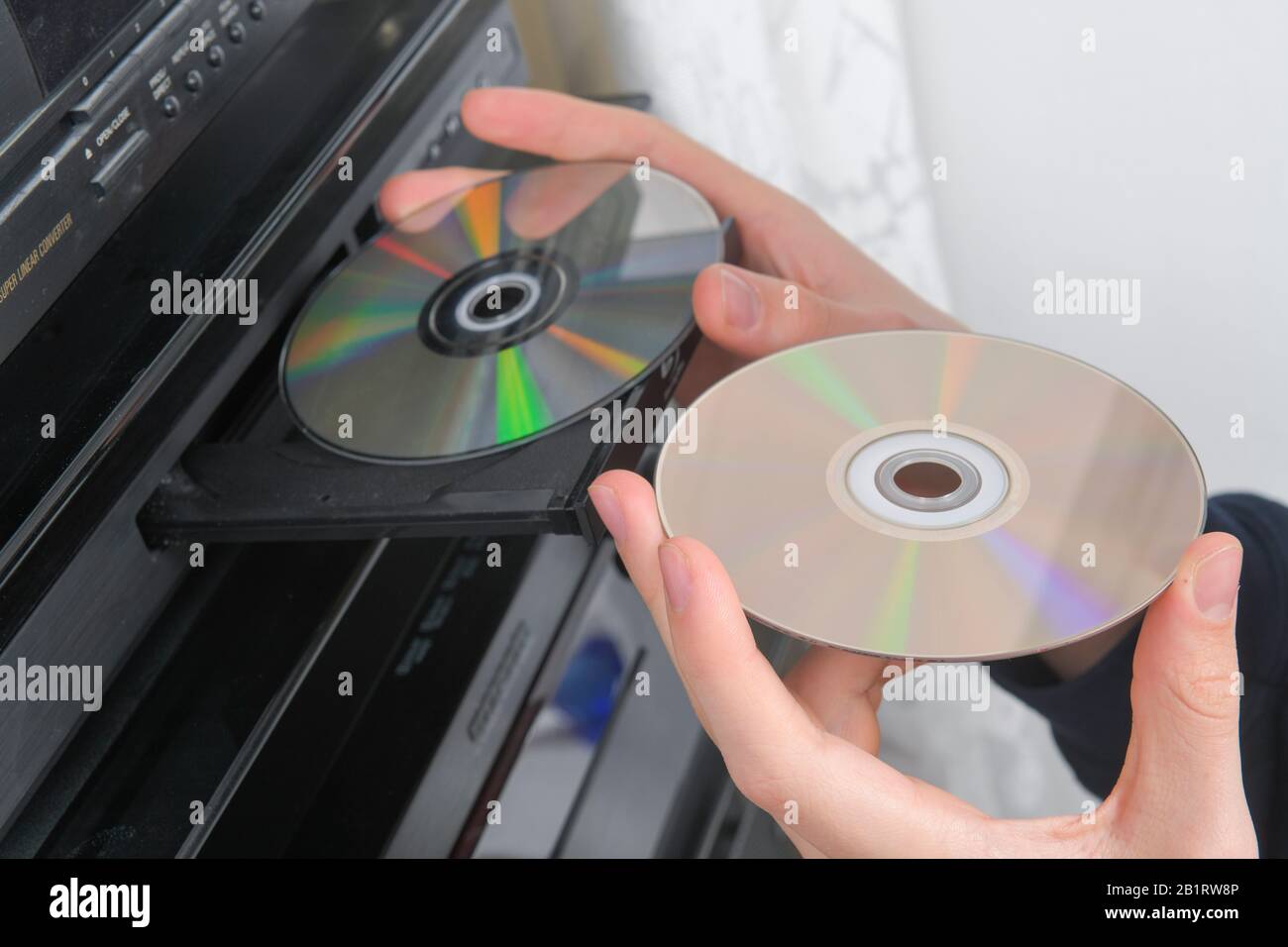 Lettore CD, CD, Musik, DVD, lettore DVD, Symbolfoto Foto Stock