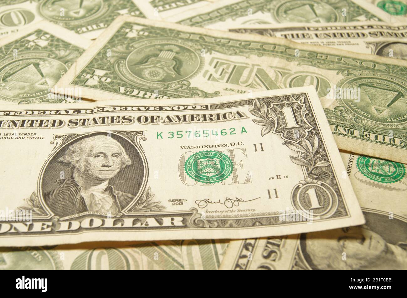 US 1 dollaro fatture 1 dollaro dollaro dollaro dollaro dollaro dollaro dollaro dollaro dollaro dollaro singolo dollaro di greenback Foto Stock