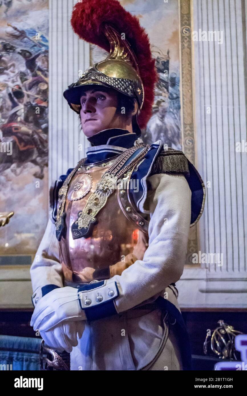 Musée de l'Emperi,Salon-de-Provence : Officier du 11ème Régiment de Cuirassiers (Fin 1er Impero) Foto Stock