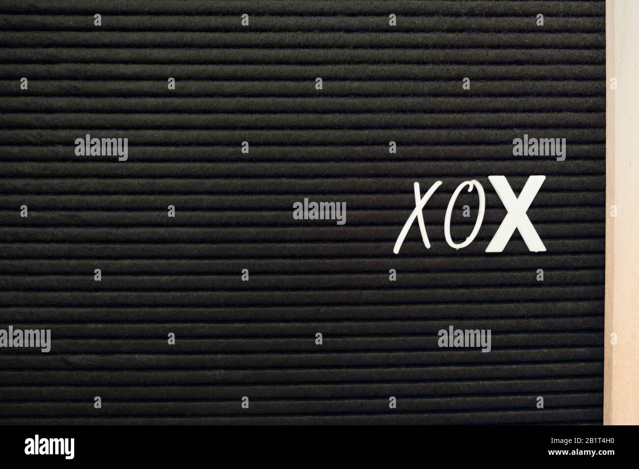 Lettera con scrittura xox Foto Stock