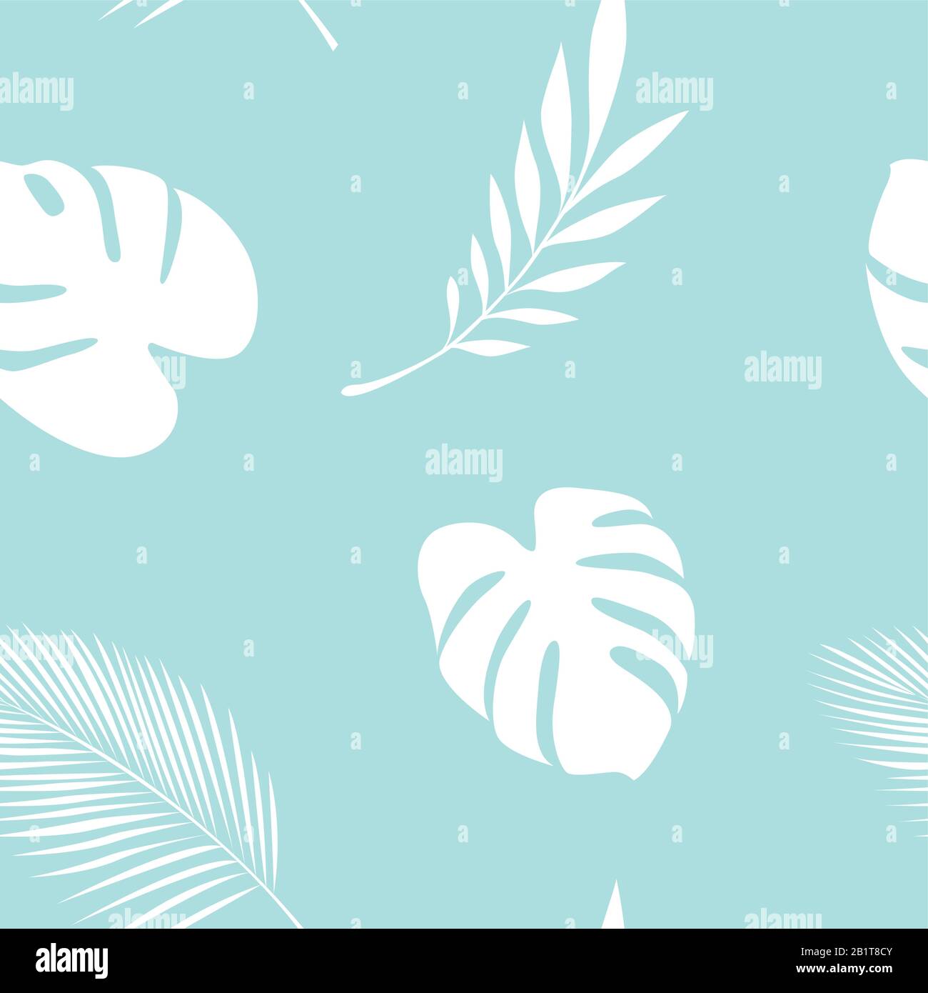 Immagine vettoriale delle foglie di palma con motivo senza cuciture luminoso EPS10 Illustrazione Vettoriale