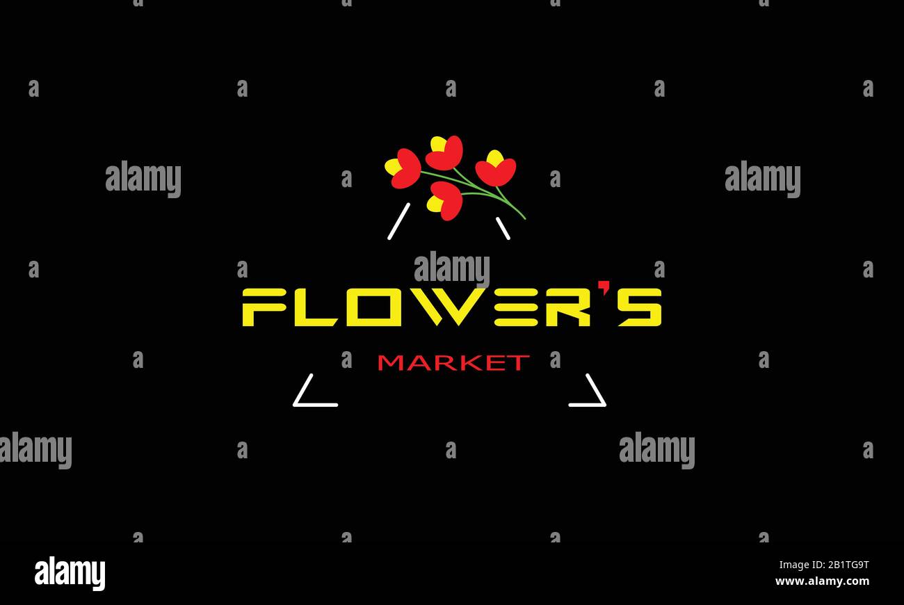Bellissimo logo floreale, colorato logo design Illustrazione Vettoriale