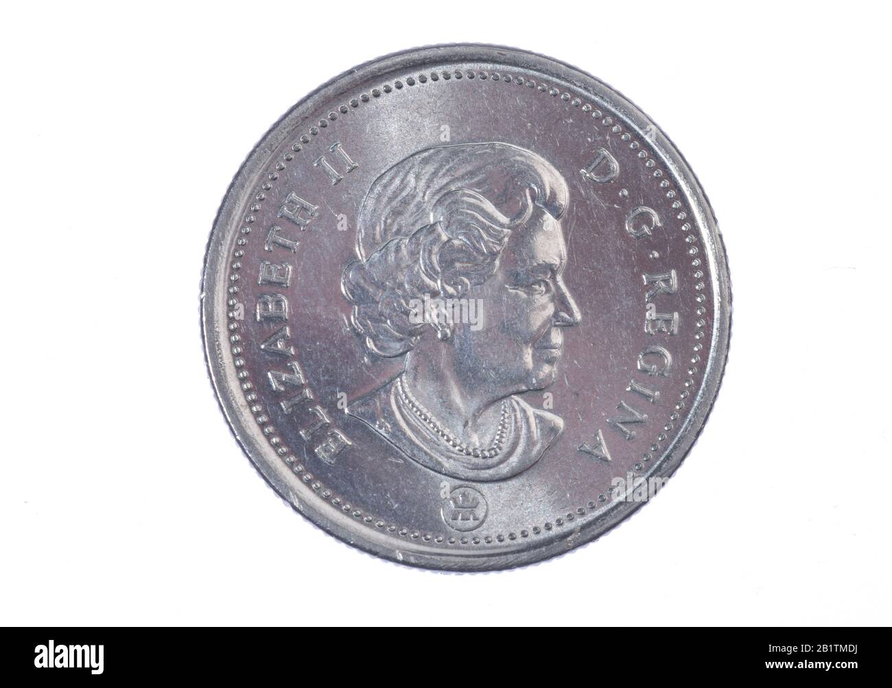Geldmünze, 25 Centesimi, Kanada Foto Stock