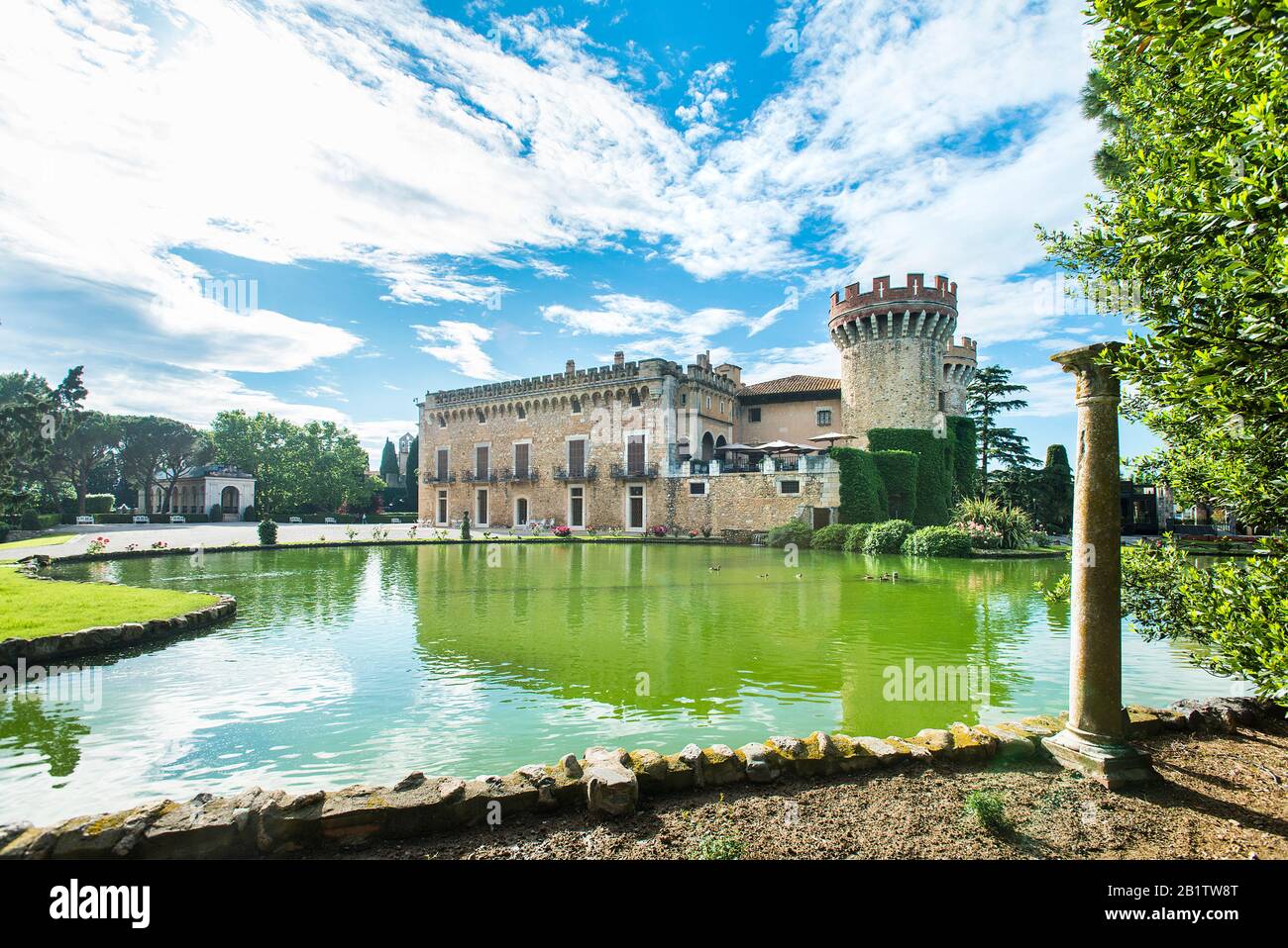 El Castillo De Peralada, Girona, Spagna Foto Stock