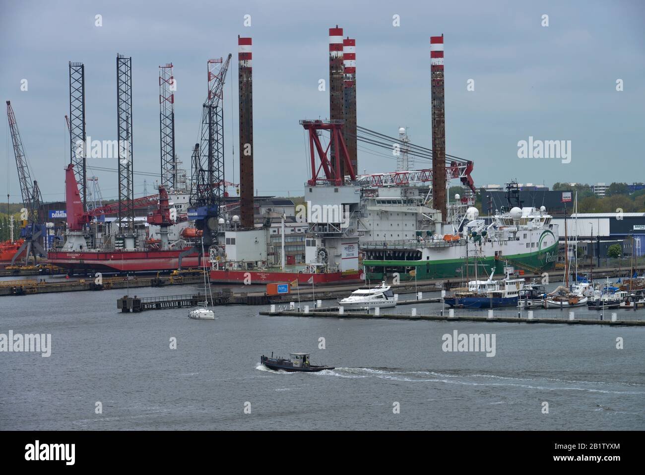 Damen Shipyards, Melissaweg, Amsterdam, Niederlande Foto Stock