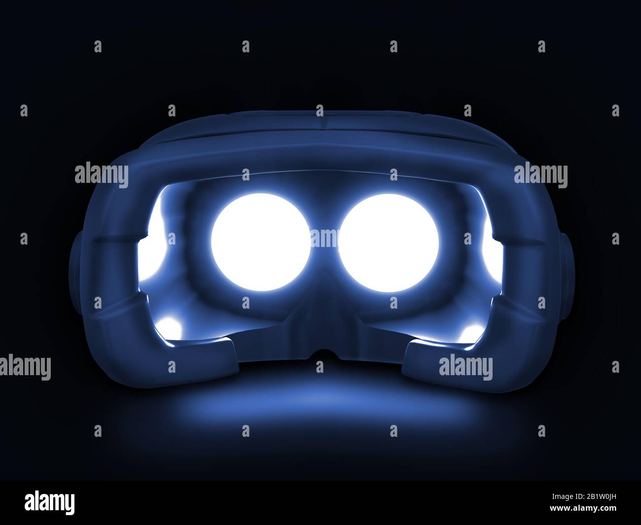 Visore VR - visore per realtà virtuale - immagine 3D di un generico hmd Foto Stock