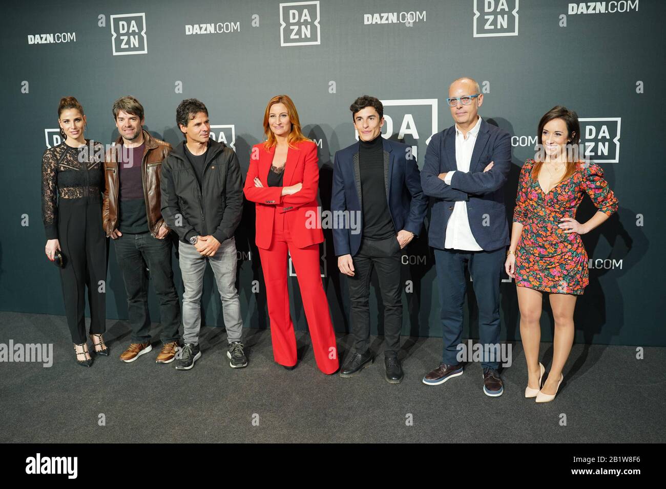 Madrid, Spagna. 27th Feb, 2020. Marc Marquez e Alex Criville partecipano al party Dazn Anniversary, a Madrid, giovedì 27 febbraio 2020 Credit: Cordon PRESS/Alamy Live News Foto Stock