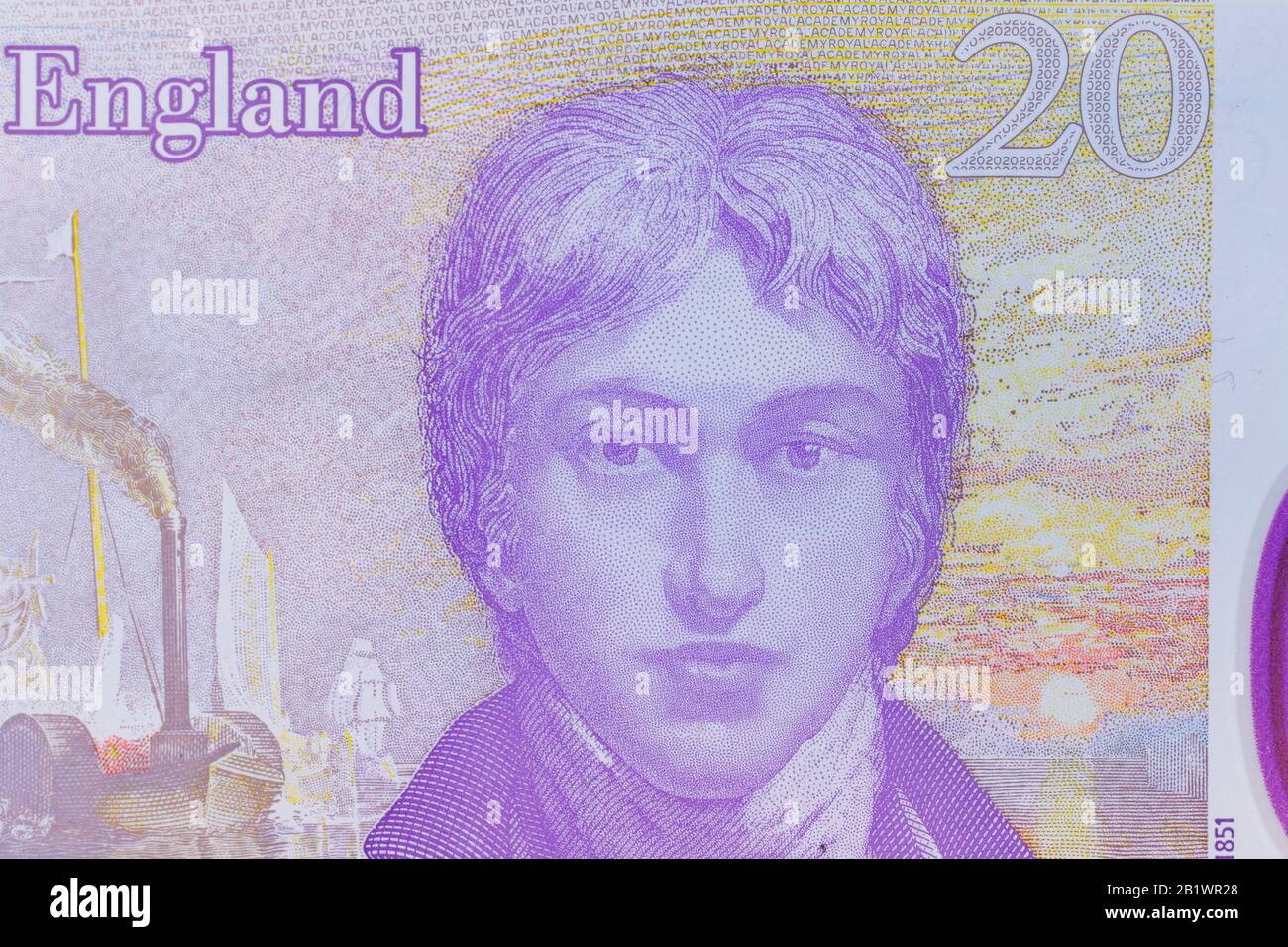 Il nuovo polimero £20 nota che è stato rilasciato nel Regno Unito il 20th febbraio 2020 Foto Stock