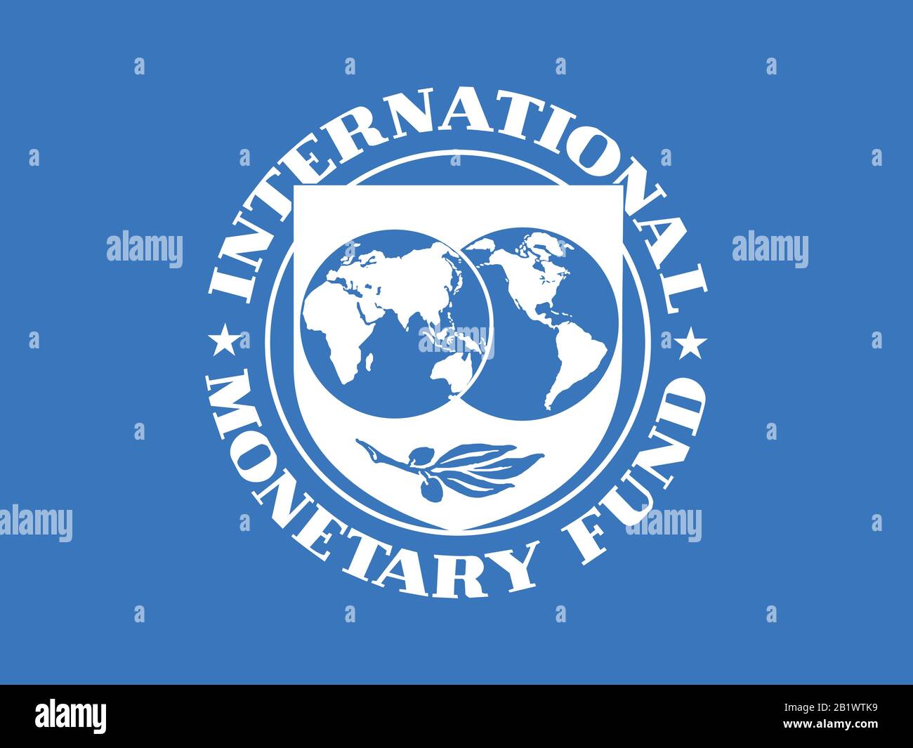 Logo del Fondo monetario Internazionale da parte delle Nazioni Unite Illustrazione Vettoriale