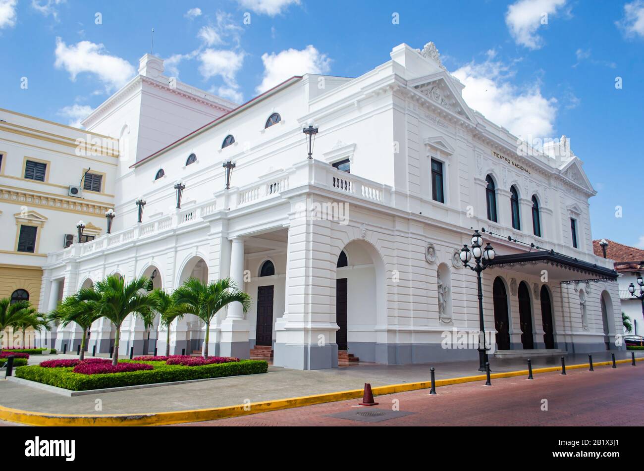 Teatro Nazionale di Panama a casco Antiguo Foto Stock