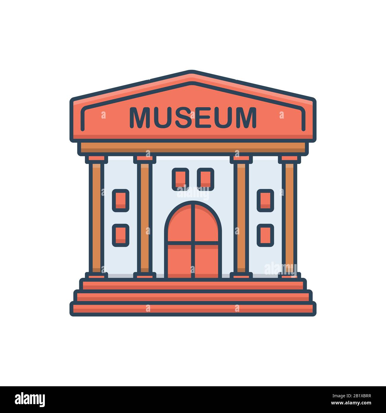 Illustrazione per l'edificio del museo Illustrazione Vettoriale