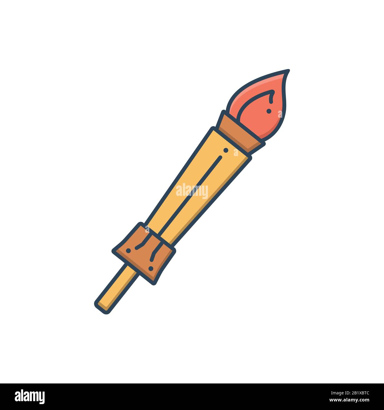 Illustrazione per la torcia da museo Illustrazione Vettoriale